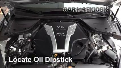 2017 Infiniti Q60 Premium 3.0L V6 Turbo Oil Check Oil Level